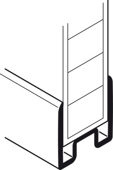 Perfil lateral, Para la conexión al suelo de paredes laterales