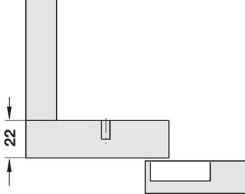 Bisagra de cazoleta, Häfele Duomatic 110°, para pilastras largas