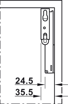 Herraje para puertas elevables, Häfele Free space 1.8 push