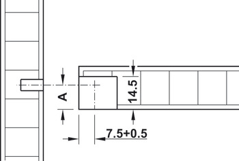 Herraje de unión, Häfele Rafix Tab 20 S, para grosor de estante desde 19 mm