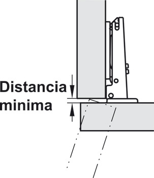 Bisagra oculta, Häfele Duomatic 94°, para puertas gruesas y puertas de perfil hasta 35 mm, montaje intermedio/gemelo