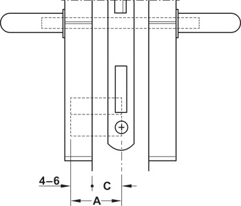 Set de terminal de puerta, DT 210, Dialock, sin pomo giratorio, Tag-it™ ISO