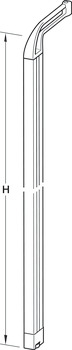 Juego, Häfele Versatile, con perfil cerrado por 1 lado, montaje en L con herraje de unión angular de diseño