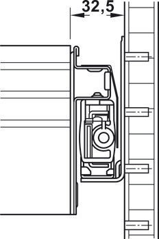 Marcos colgantes, Variant-S, ancho variable, detrás de paneles y puertas