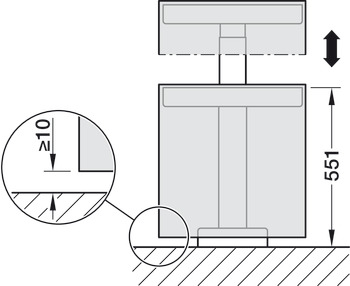 Elemento lateral, con elevador eléctrico