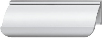 Tirador con etiqueta, de aluminio, tamaño de etiqueta 80x15 mm