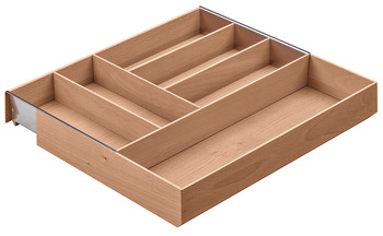 Cubertero, Häfele Matrix Box P, madera, bandeja de regulación ancha, ancho ajustable