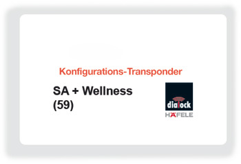 Llave-tarjeta de configuración, Häfele Dialock SA + Wellness 59