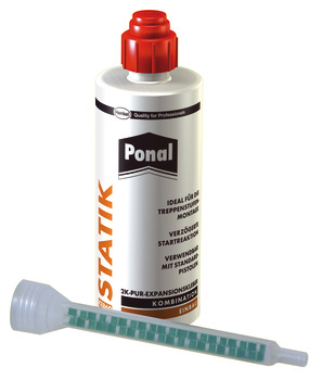 Adhesivo para montaje, adhesivo de expansión PUR de 2 componentes, Ponal Statik