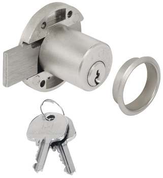 Cerradura embutida, Häfele Minilock, con cilindro de pitones, instalación de cierre con llave maestra LLM/LLMG específica para el cliente