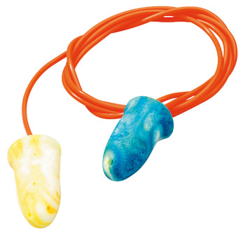 Tapones para protección auditiva, con cuerda; valor de insonorización: 35 dB