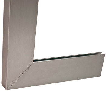 Perfil de aluminio para marco de cristal, 38 x 14 mm, recto, para grosor del cristal 4 mm