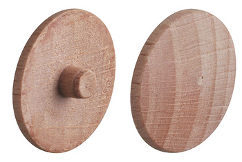 Tapa embellecedora, madera auténtica, para la caja del herraje de unión Minifix