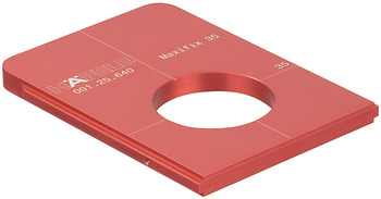 Dispositivo para taladrar, Häfele Red Jig, para herrajes de unión y fila de taladros