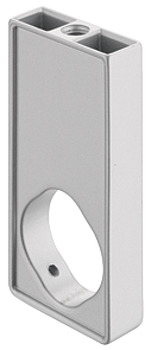 Soporte central para barras de armario combinado, para barra de armario OVA 30 x 15 mm y barra de armario redonda diámetro 25 mm