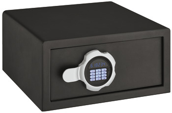 Caja fuerte pequeña, caja fuerte para hoteles negro, con iluminación interior