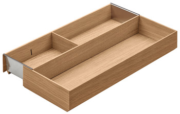 Cubertero, Häfele Matrix Box P, madera, bandeja de regulación estrecha, ancho ajustable