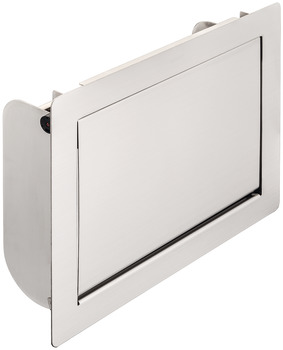 Tapa desmontable, rectangular, con puerta con amortiguación
