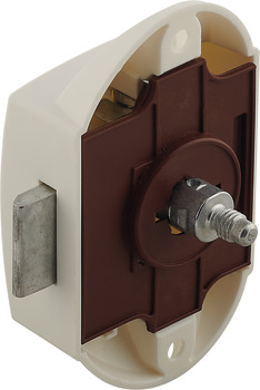 Cerraduras de varilla girable piccolo-nova, Häfele Push-Lock, entrada 25 mm, manejable por un lado