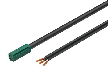 Cable de alimentación, Häfele Loox5 multi-blanco, extremo abierto, 24 V, AWG 20